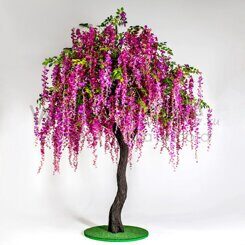 Искусственное дерево "Глициния цвета фуксии" 270 см.